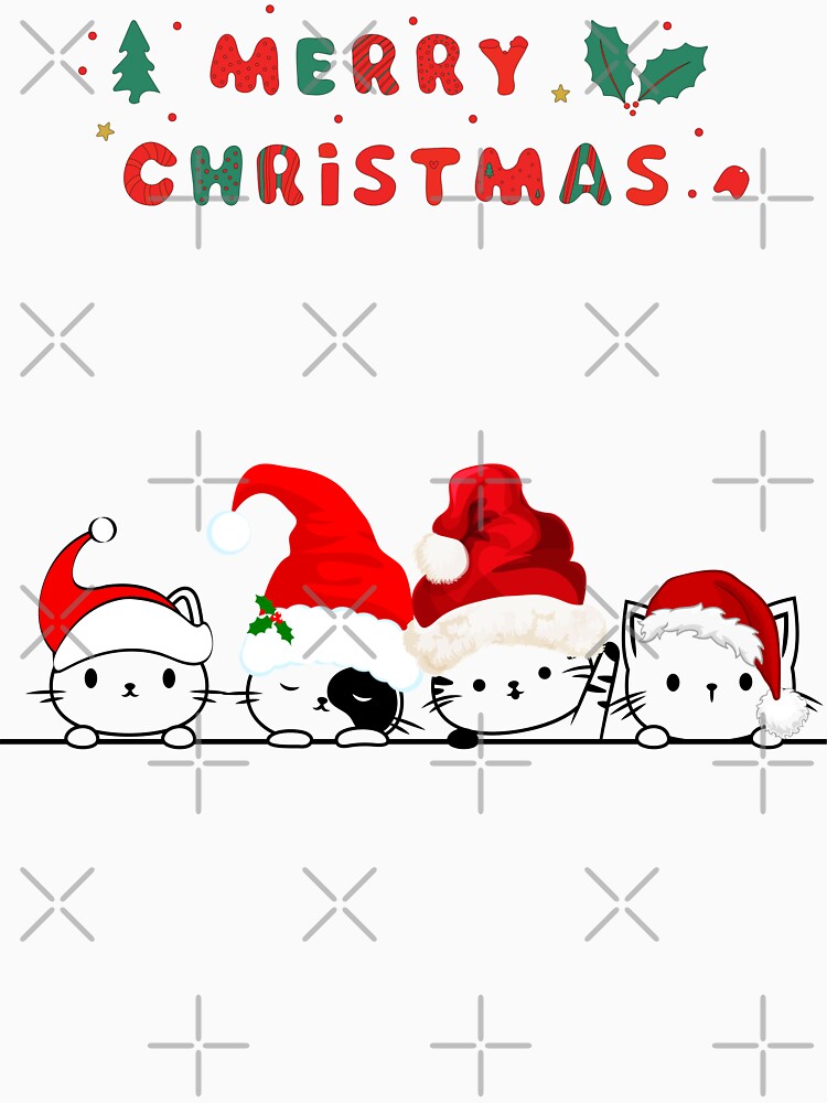 A Merry Christmas kitty cat Santa cats.  Cute Christmas cats funny gifts for cat lovers, cat owners and Christmas Enthusiasts by haRexia