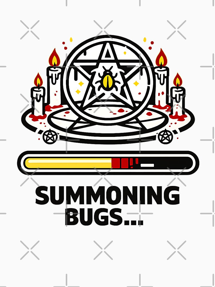 4.Summoning Bugs… – Funny Spooky Programmer Design by Cool Geeks