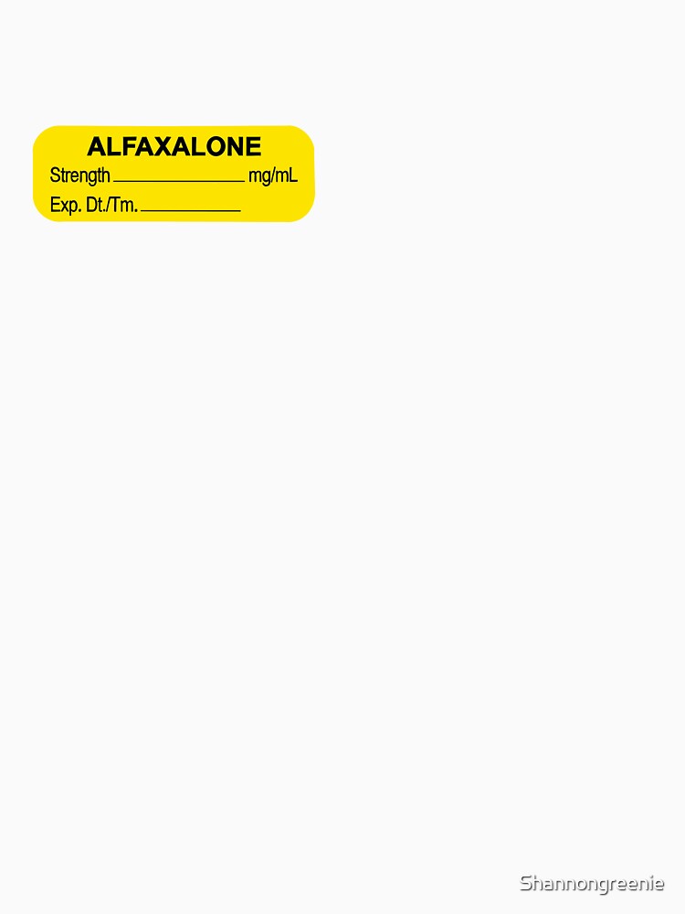 Alfaxalone medication sticker by Shannongreenie