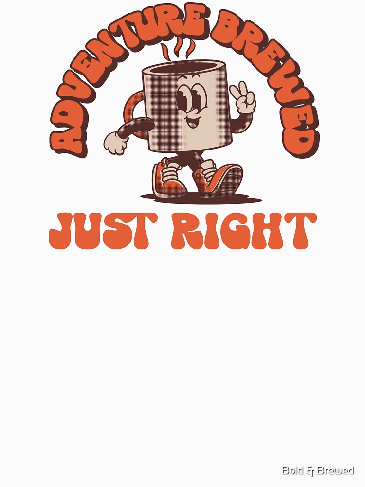 Retro Adventure Brewed Just Right Travel Coffee Graphic by Bold & Brewed