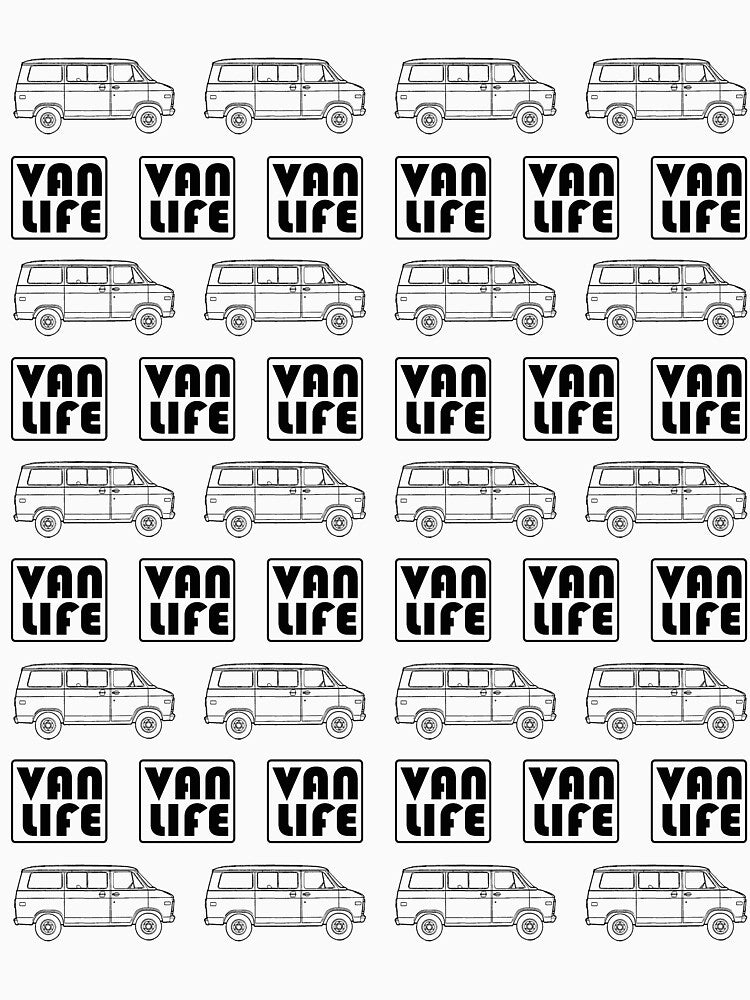 VAN LIFE LOGO AND CHEVY VAN PATTERN by Roger Neff