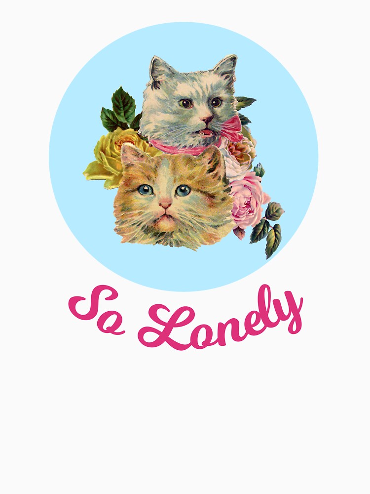 Lonely Cat Lady with Vintage Design by kathleenfrank
