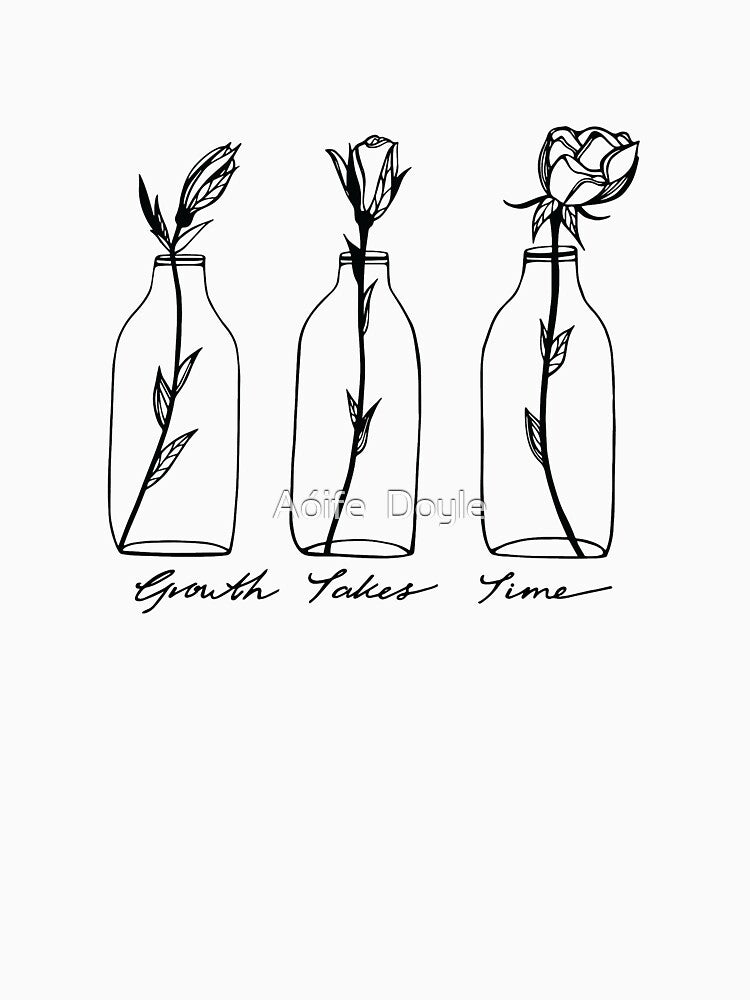 Growth Takes Time - White by Aoife Doyle