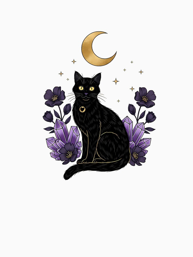 Crystal Cat Crescent Gift by IllumeInk
