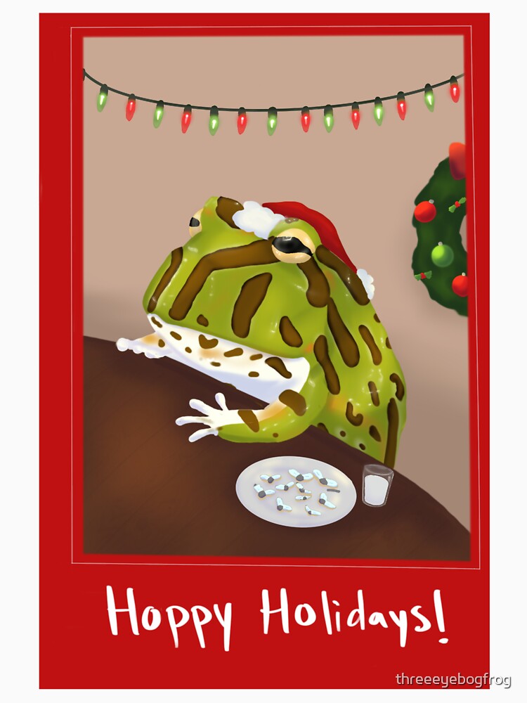 Froggy Christmas Card by threeeyebogfrog