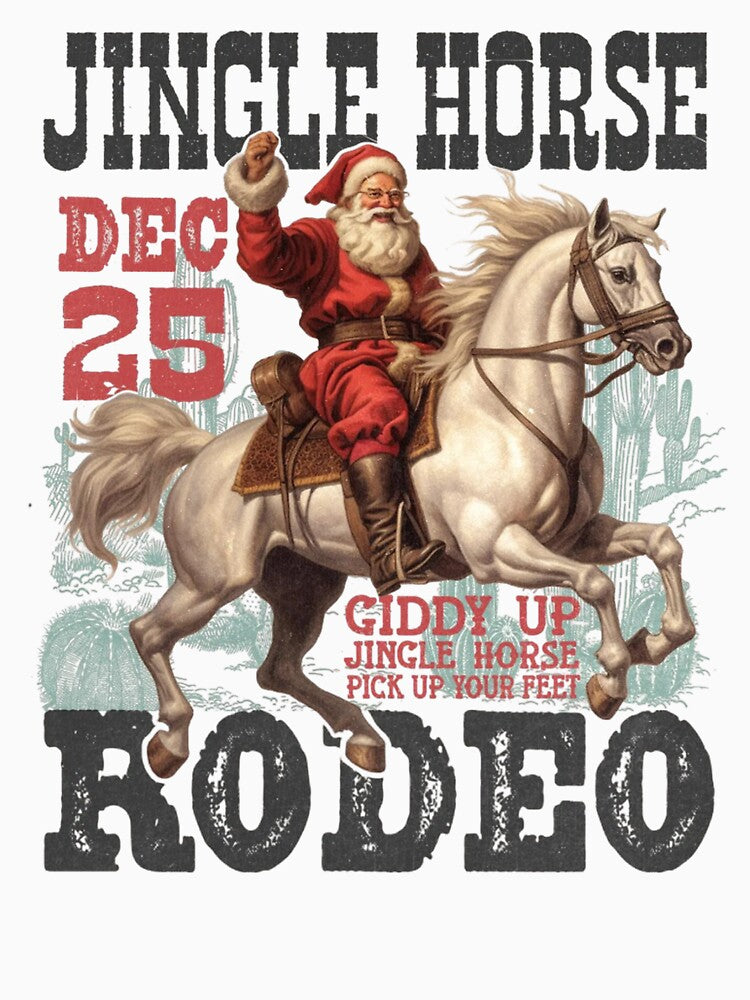 Jingle Horse Rodeo – Cowboy Santa Christmas Design by sapnaela