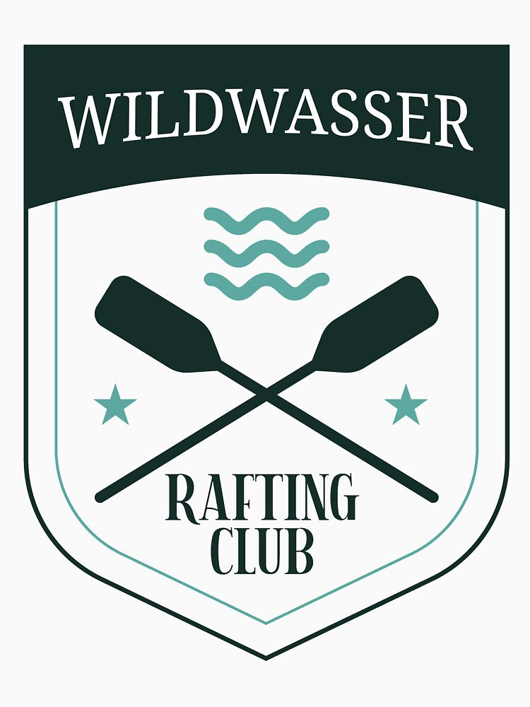 White water | Rafting Club | German hiking | Black hiking t-shirt by Ainbowz-Artwork