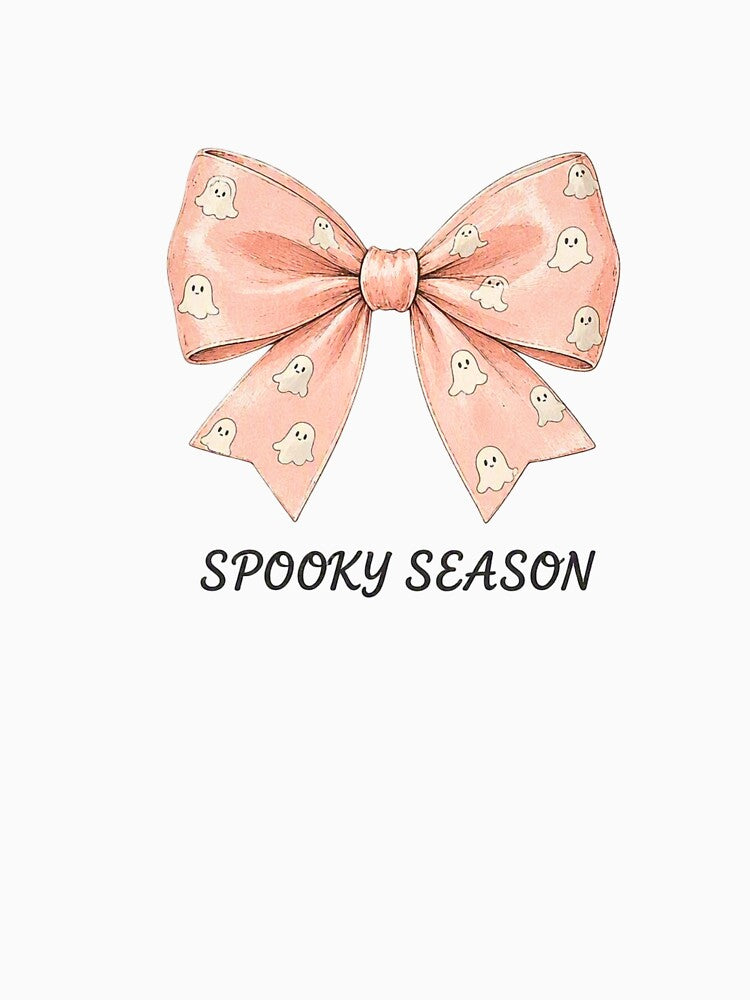 coquette bow spooky season pink halloween aesthetic sticker shirt by EasyTake