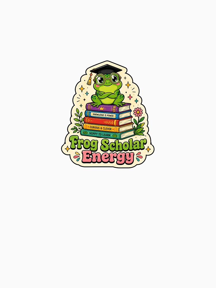 Frog - Scholar Energy Cute Back to School Student by RedRubyBubble