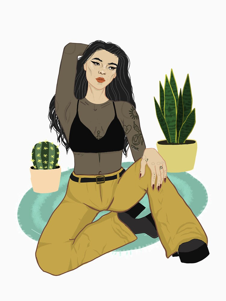 Plant lady by DoraLonnArt