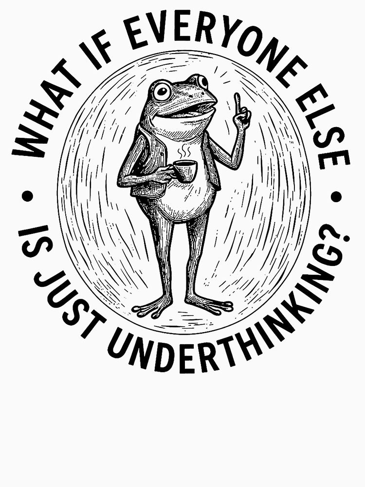 What If Everyone Else Is Just Underthinking Funny Overthinker Frog by NinigFox