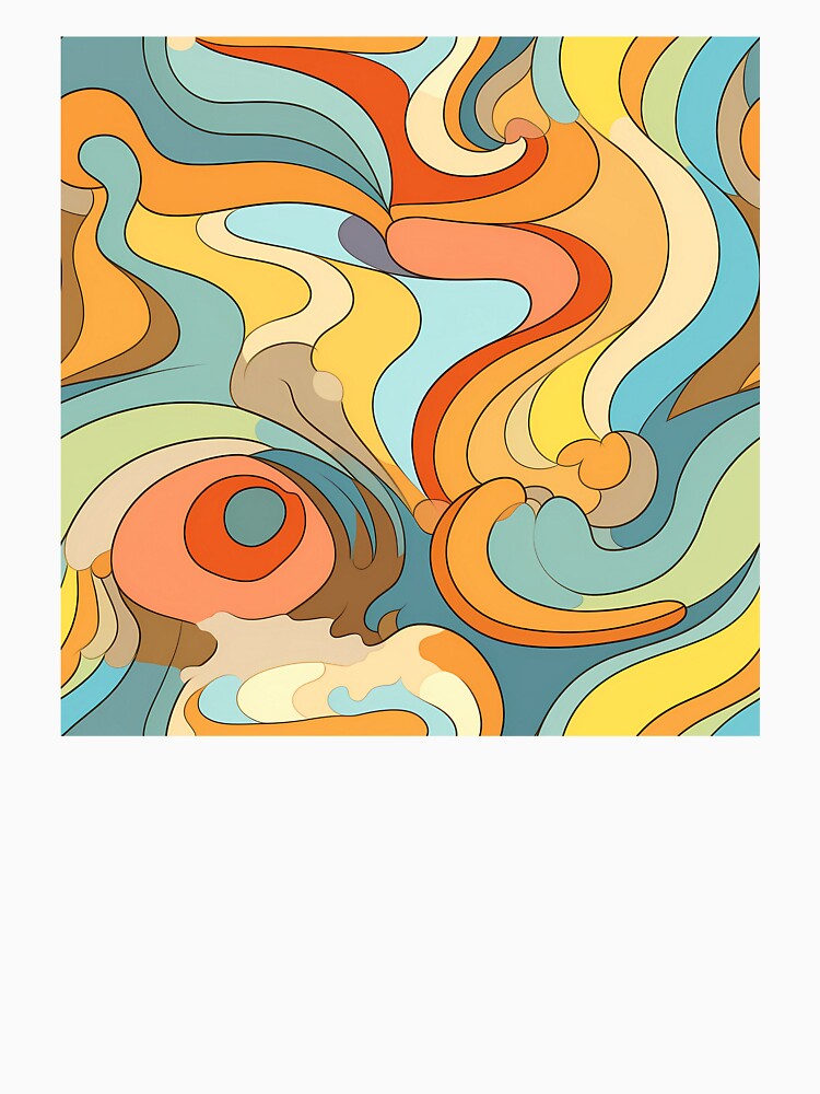 Groovy 70's Theme Pattern #8 by CareToCanvas