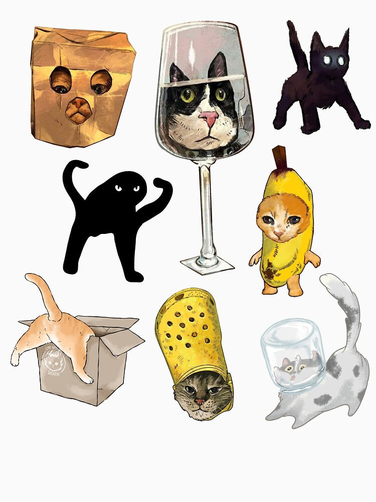 Funny Meme Doodle Silly Cat by RebeccaLittlee
