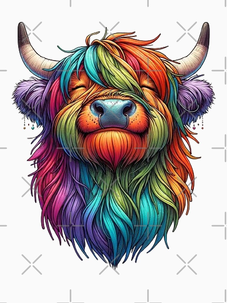 Rainbow-Haired Highland Harmony by Scrumptious Designs