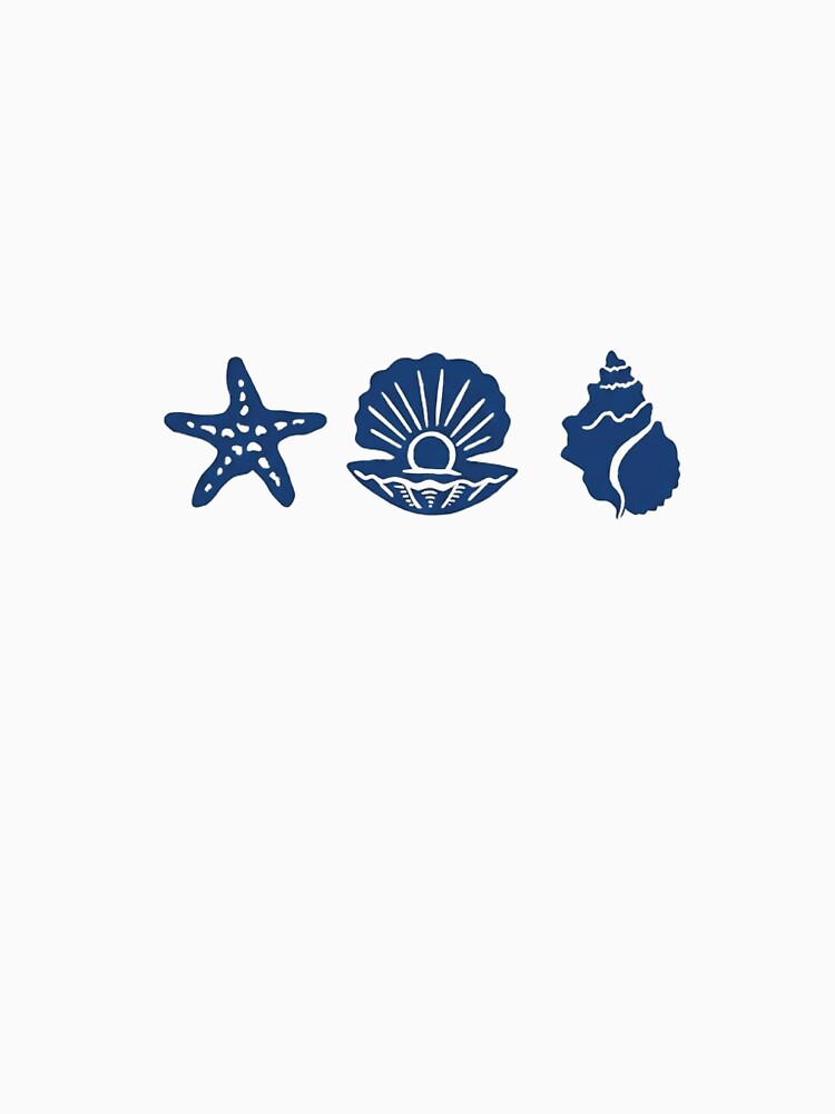 Minimal Seashell and Starfish Coastal Design by Islabonita.