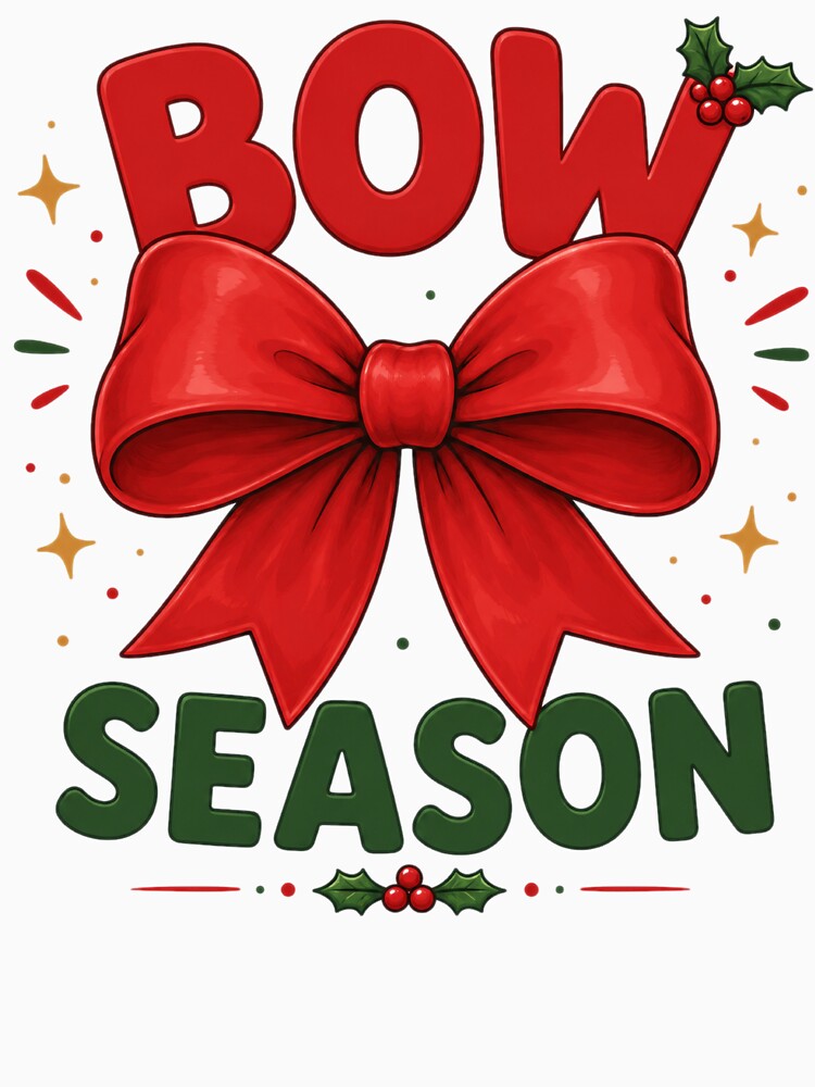 Bow Season | Christmas Bow Holiday Design by MotylekAnia