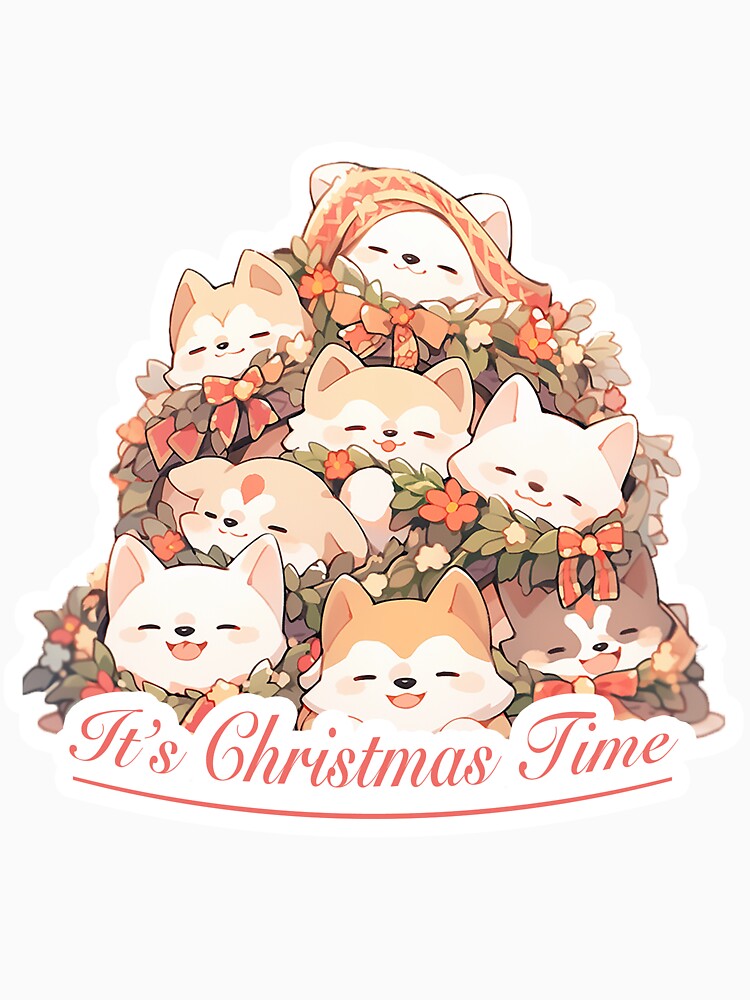 Anime cute Christmas Dog by asianspalace
