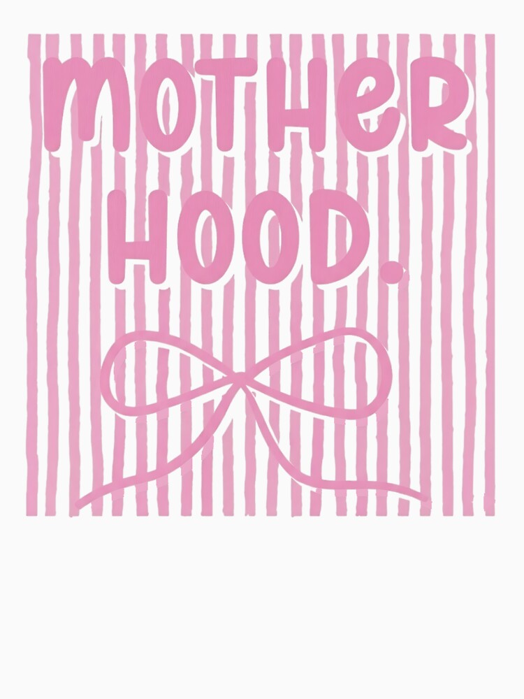 Striped Pink Motherhood Coquette bow Mothers Day Mom by BornBorn