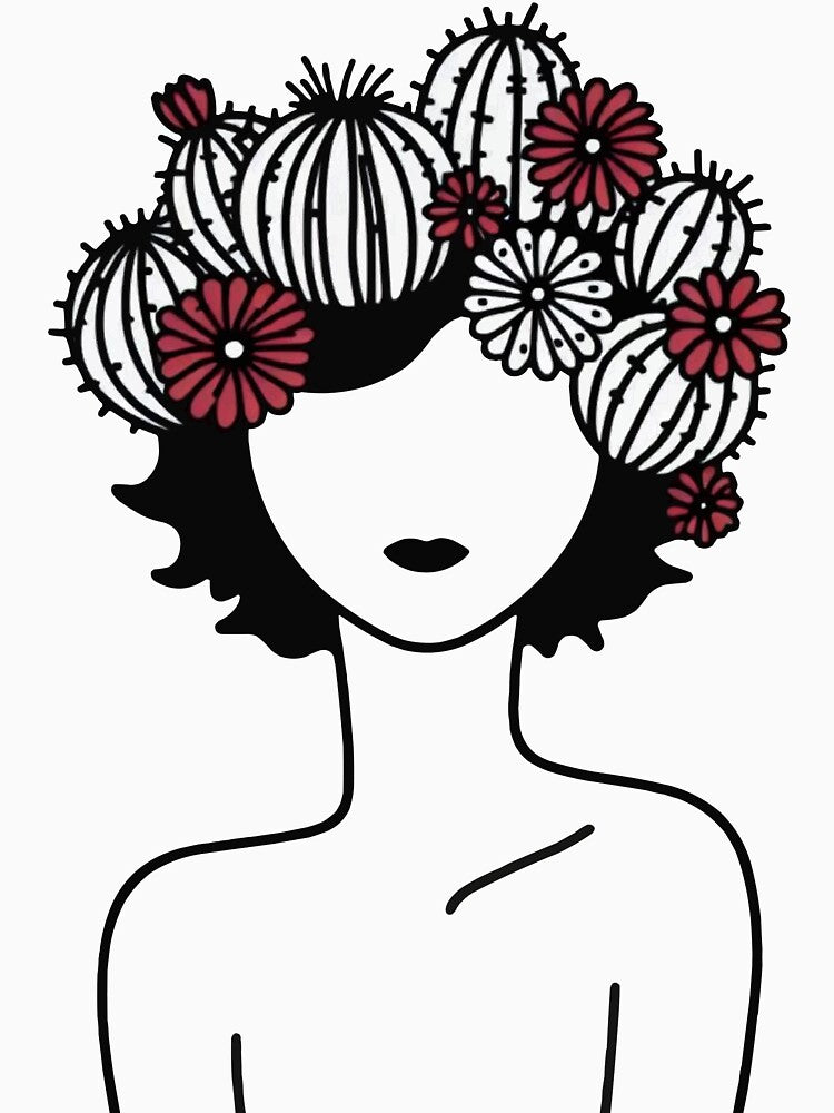 Woman and cactus; cactus lover by Lolly's Lane Shoppe