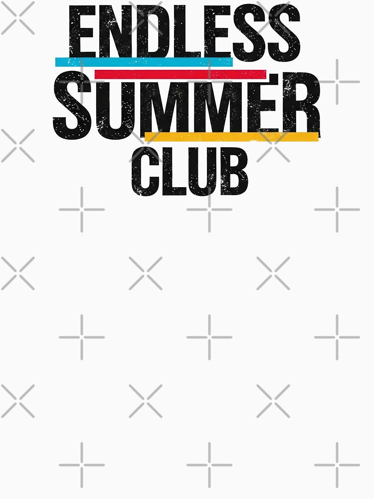 Endless Summer Club Vintage Distressed Streetwear Typography by DigitalArtx-com