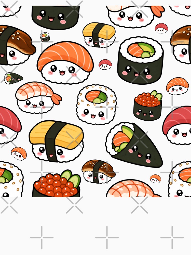 Kawaii sushi design by lotsofniches