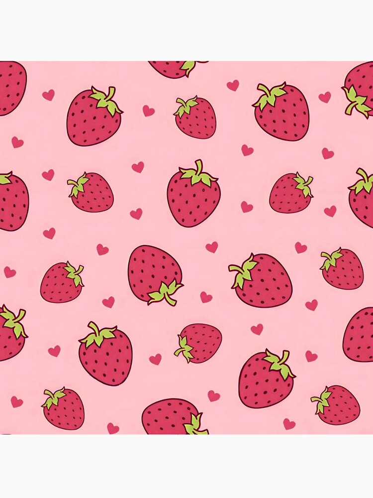 Pink strawberry pattern by Madison Creates