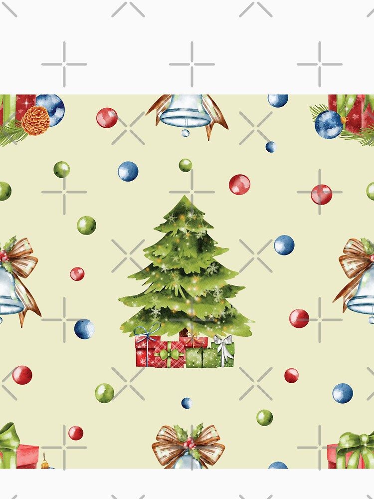 Watercolor christmas tree pattern by pinkyfish1010