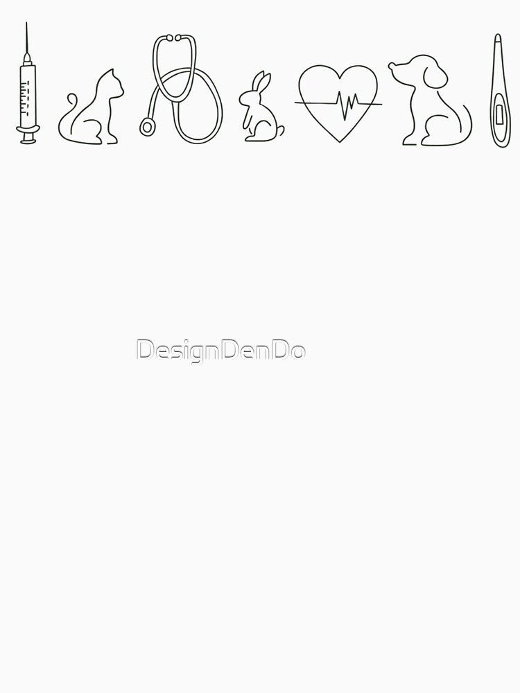 Vet, Veterinary, Veterinarian Vet Med, Vet Tech Animal Doctor Minimalist, Pet Doctor Dog Cat by DesignDenDo ⭐⭐⭐⭐⭐