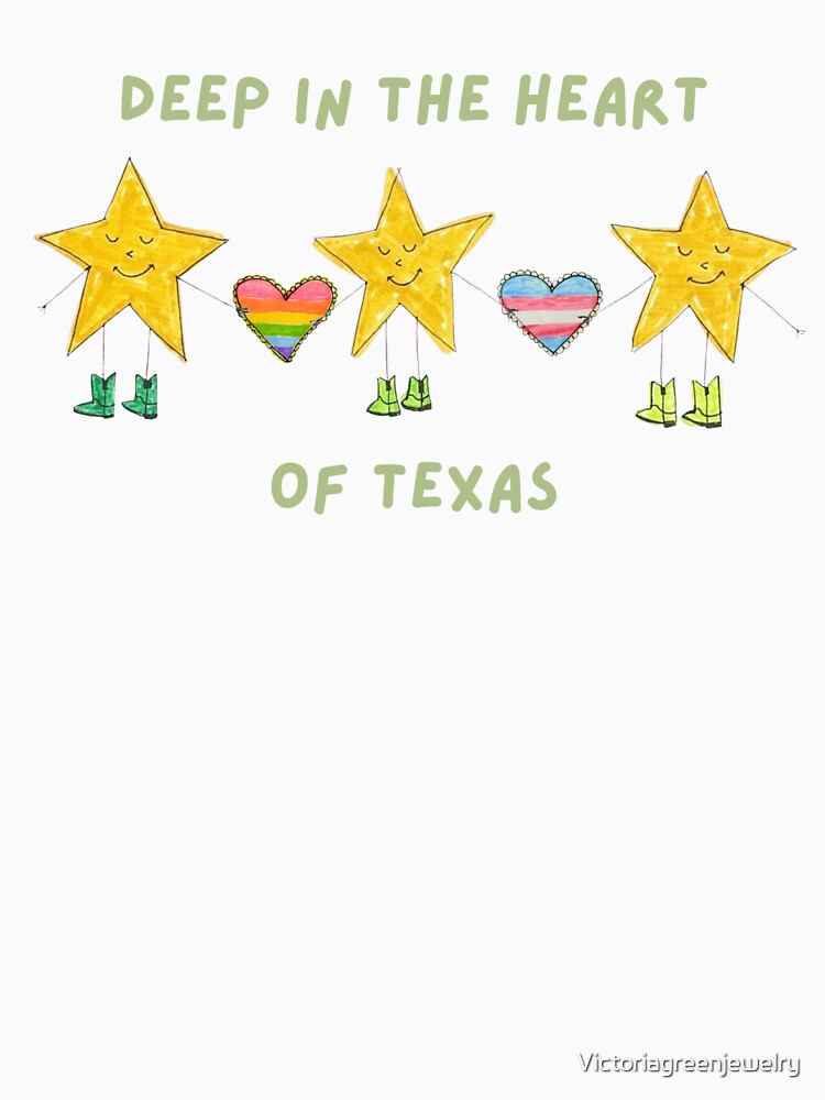 Deep In The Heart of Texas Pride button-pin-sticker-sweatshirt by Victoriagreenjewelry