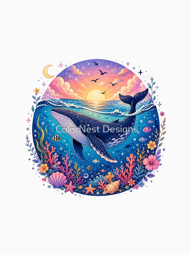 Whale of the Deep by ColorNest Designs