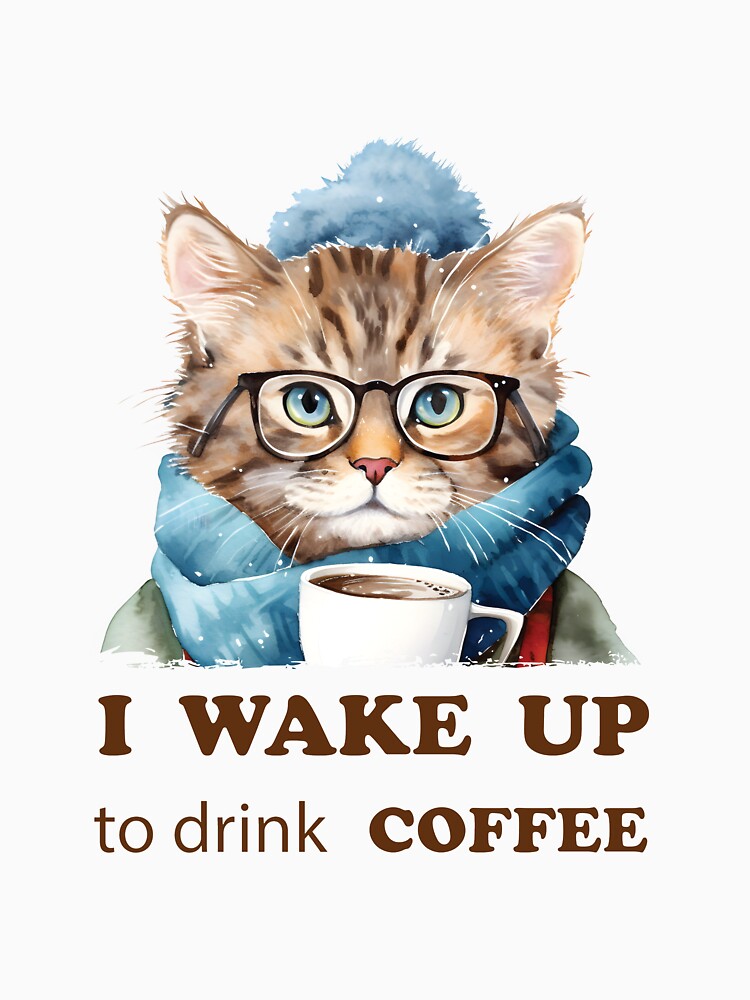 I wake up to drink coffee (cat) ver.1 by vallass