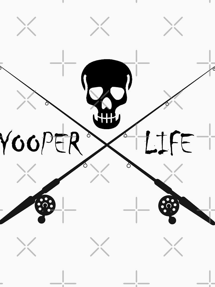 Yooper Life Skull & Fishing Poles by TheYooperLife