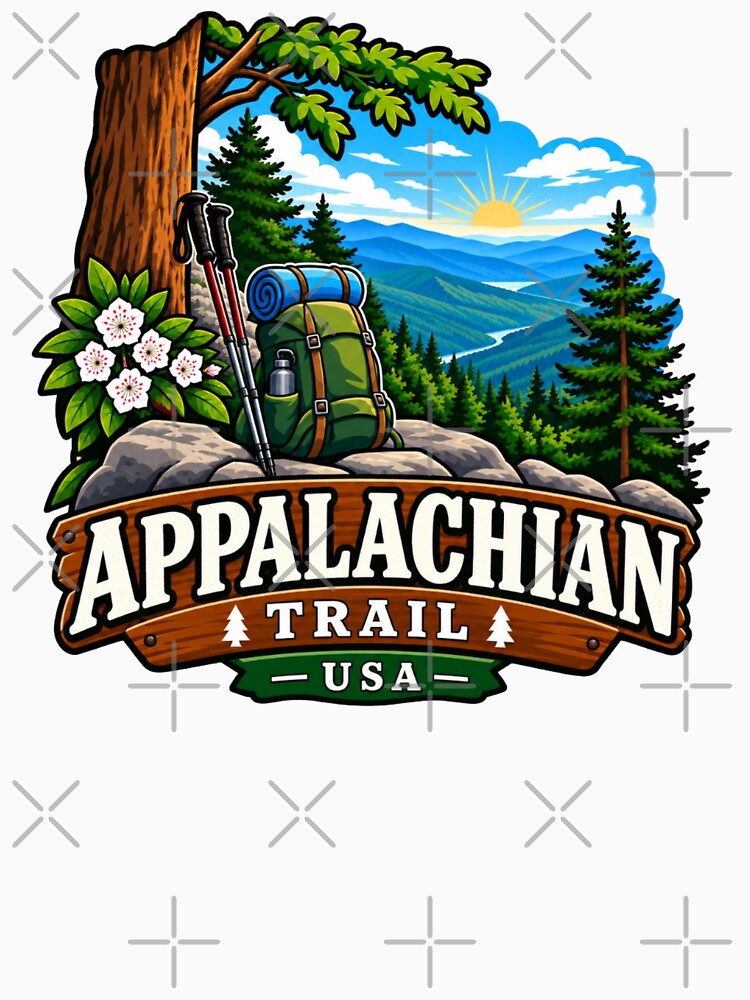Appalachian Trail - Hiking Mountain Adventure by Myra365Art