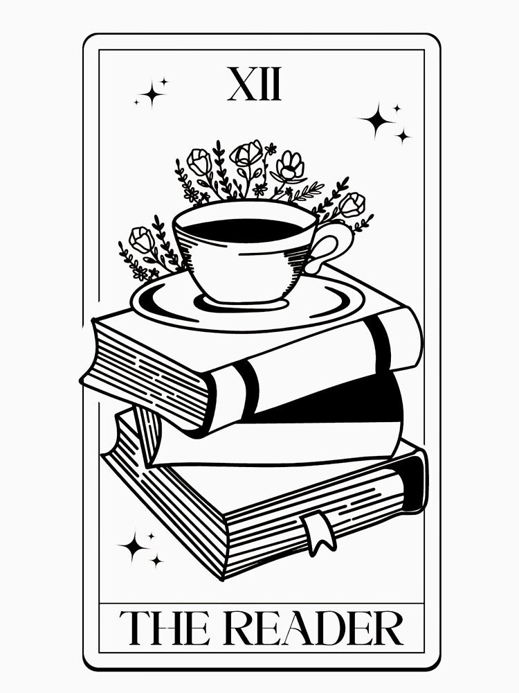 The Reader Tarot Card Book Stack by bookishemporium