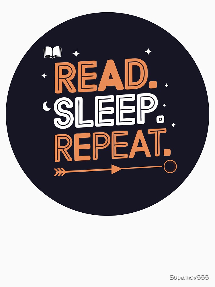Sticker T-Shirt Design Trending: Read. Sleep. Repeat. by ForeverPrintsOK