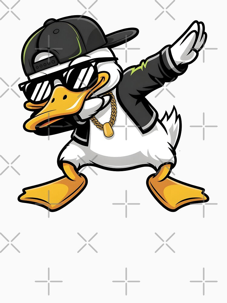 Cool Dabbing Duck Gangsta – Funny Cartoon Streetwear Animal Sticker by Aknarin Thika