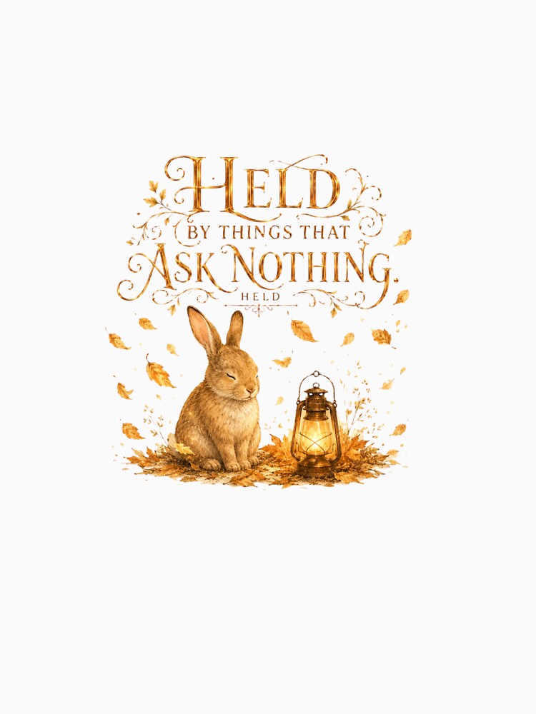 Held By Things That Ask Nothing Vintage Bunny Light Academia by AQUILAKREO
