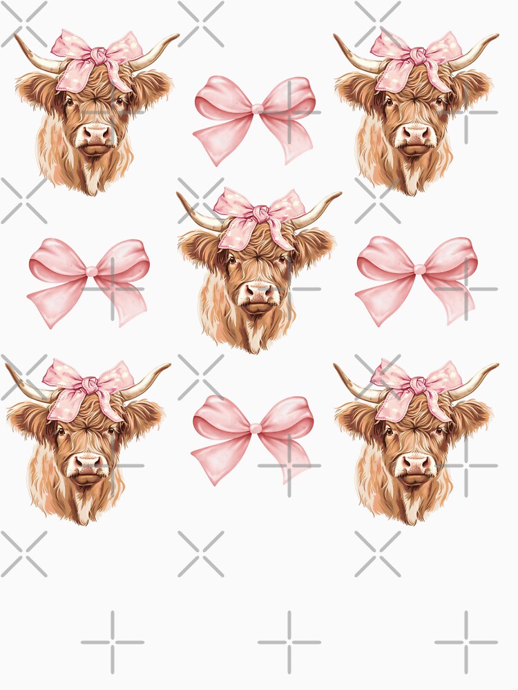 coquette bow highlander cow design by Sandra Betel-McLean