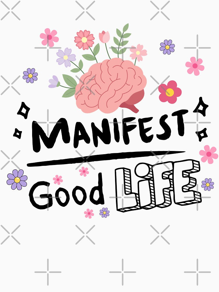 Cute positive manifestation quote floral design element by AESTHETIC-FLAIR