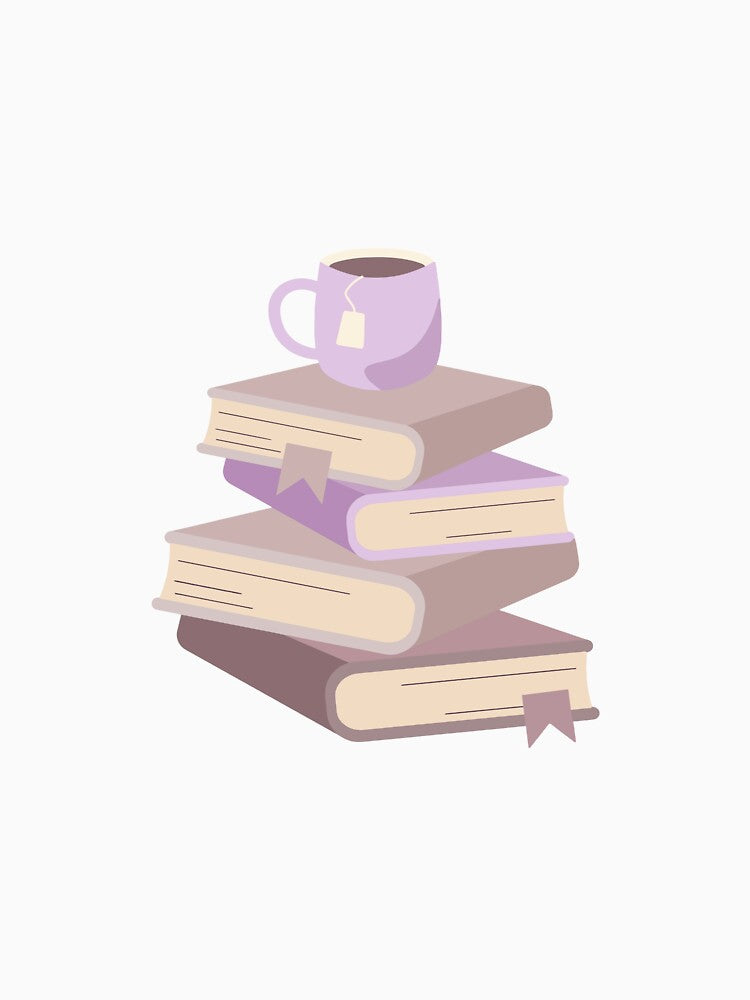 Violet Book Stack by lollydesigned