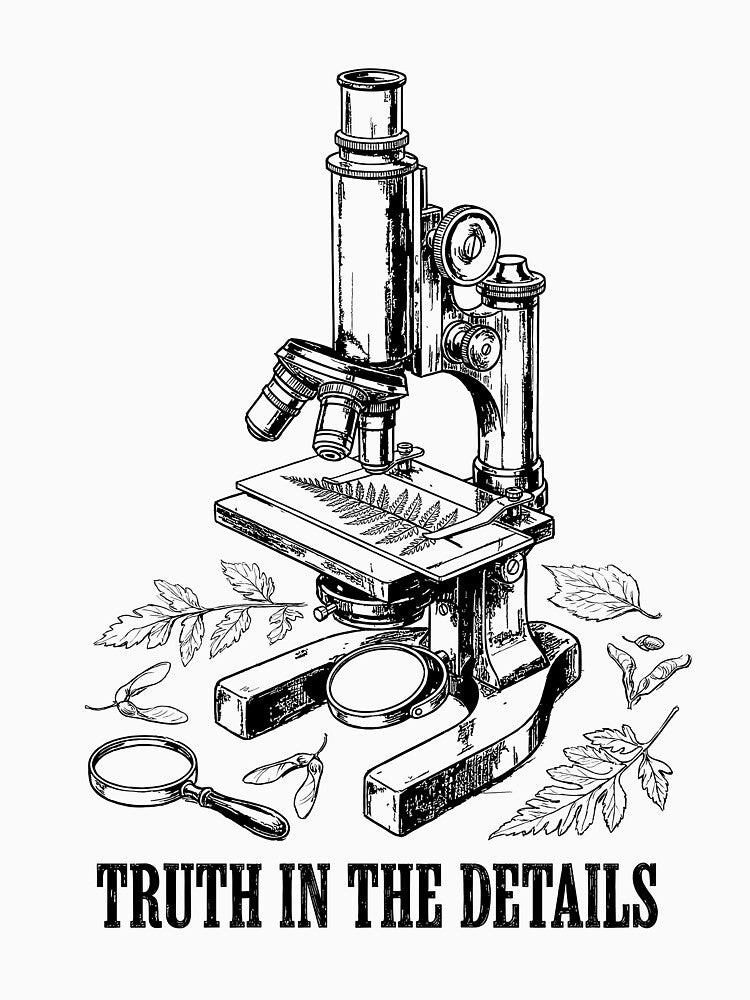 Brass Microscope Botanical Specimen - Vintage Dark Academia by bapupa