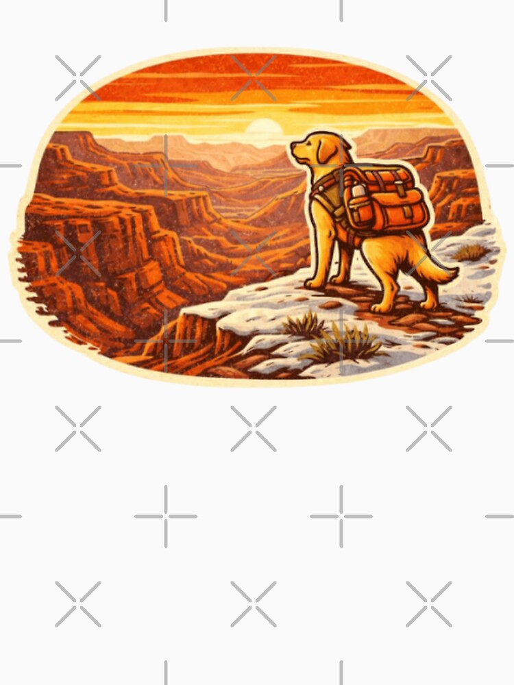 Desert Canyon Hiking Labrador – Sunset Adventure Sticker by PawPrintCustom