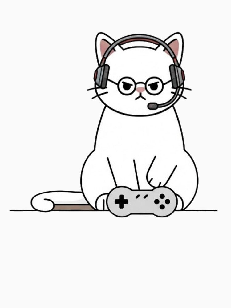 Gamer Cat – Funny Gaming Gift for Cat Lovers by PrintforDesign