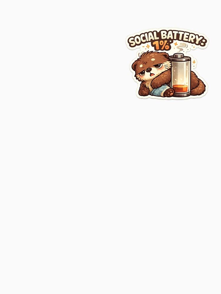 Social Battery Otter by ChicClicker