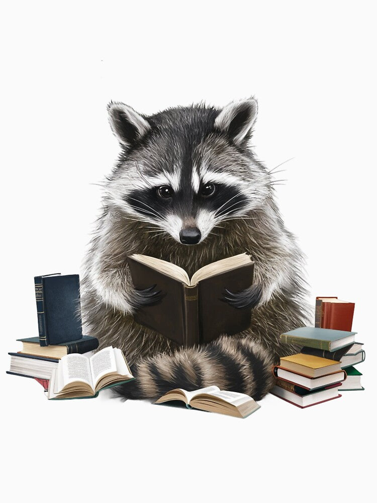 Bookish Raccoon Le lecteur ultime by zakioury