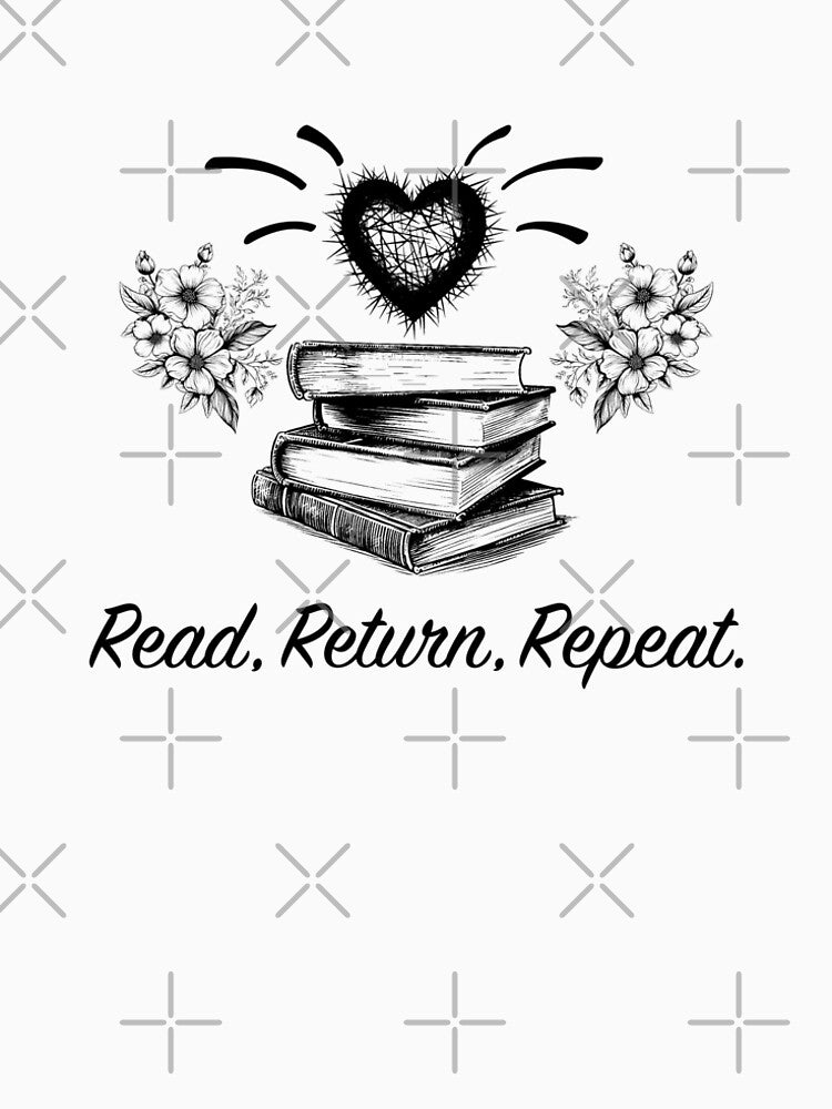 Book Reader - Read Return Repeat (All Black) by VelvetRoom