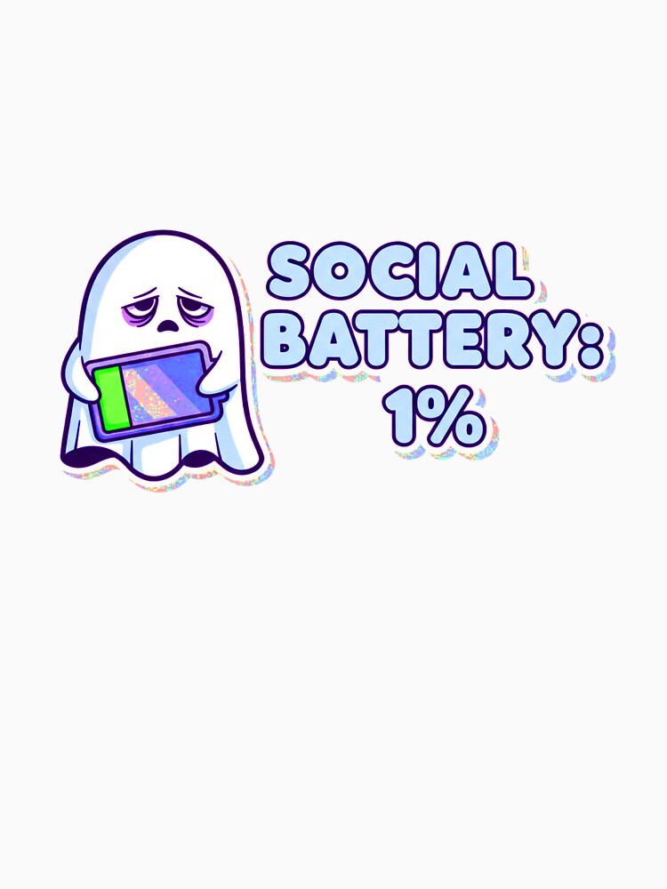 Social Battery 1 Percent – Low Social Energy Quote by Polyverse