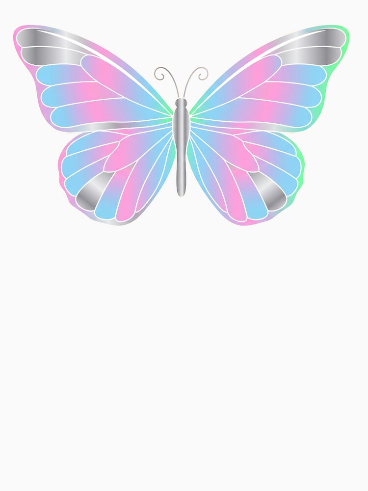 Chrome Holographic Butterfly Y2K Illustration by Ninjacatoff