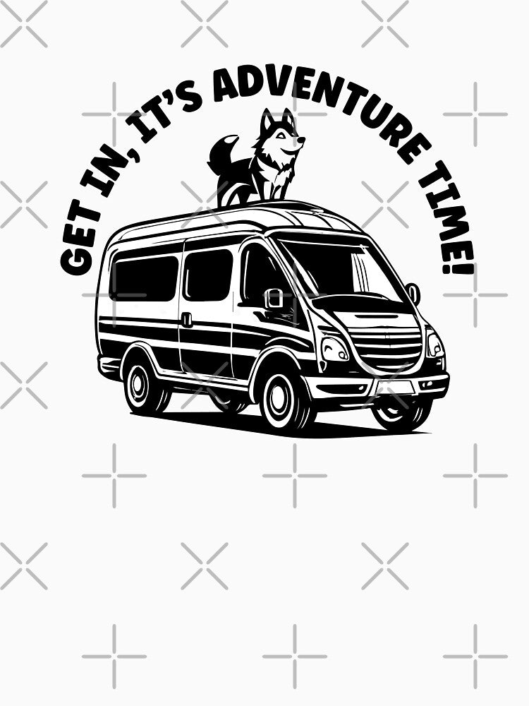 Camper Van with Dog - Adventure Time! by squarelogo