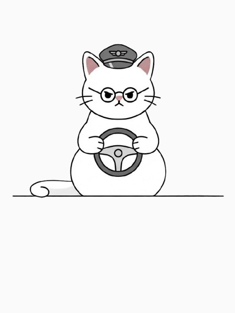 Trucker Cat – Funny Driving Gift for Truckers by PrintforDesign